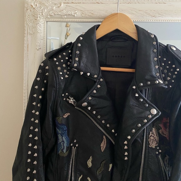 BLANKNYC Flower Studded Faux Leather Jacket - Picture 4 of 11